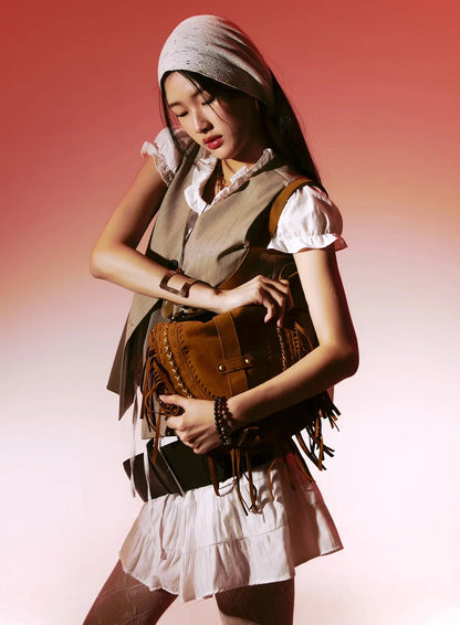 Boho Chic Ruffle Layered Skirt IM530