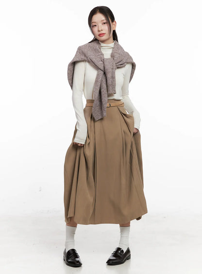 Classic Pintuck Maxi Skirt CO531