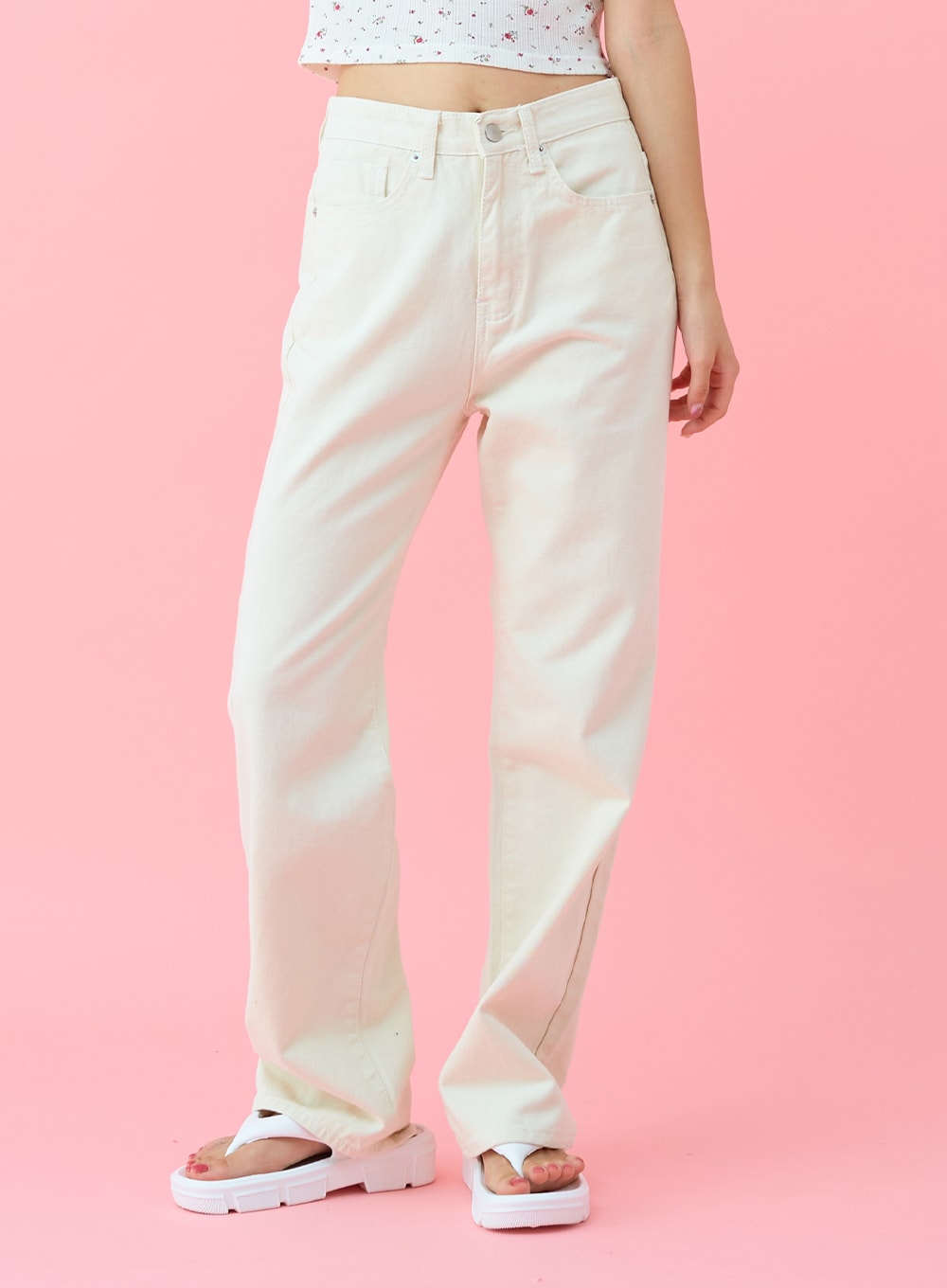 Basic Semi Wide Cotten Pants BG04