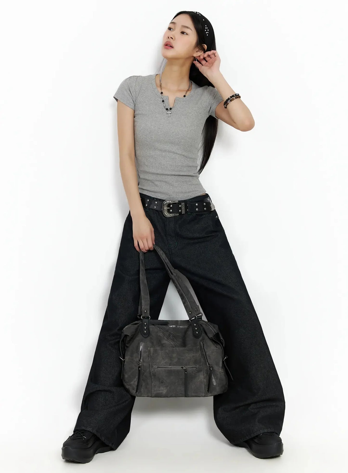 Ayah Casual Wide Leg Jeans IM530