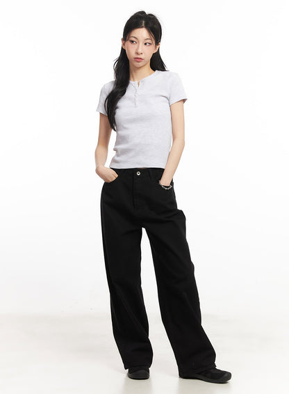 Classic Cotton Wide-Leg Pants CA516