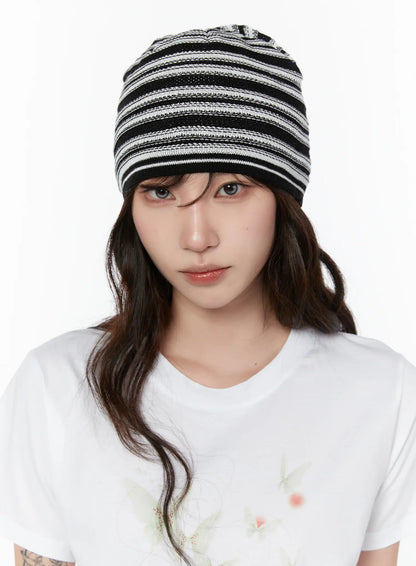 Casual Striped Knit Beanie CY514