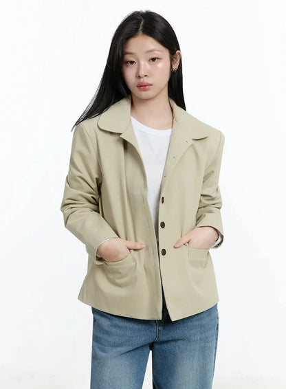 Classic Button-Up Blazer IM519