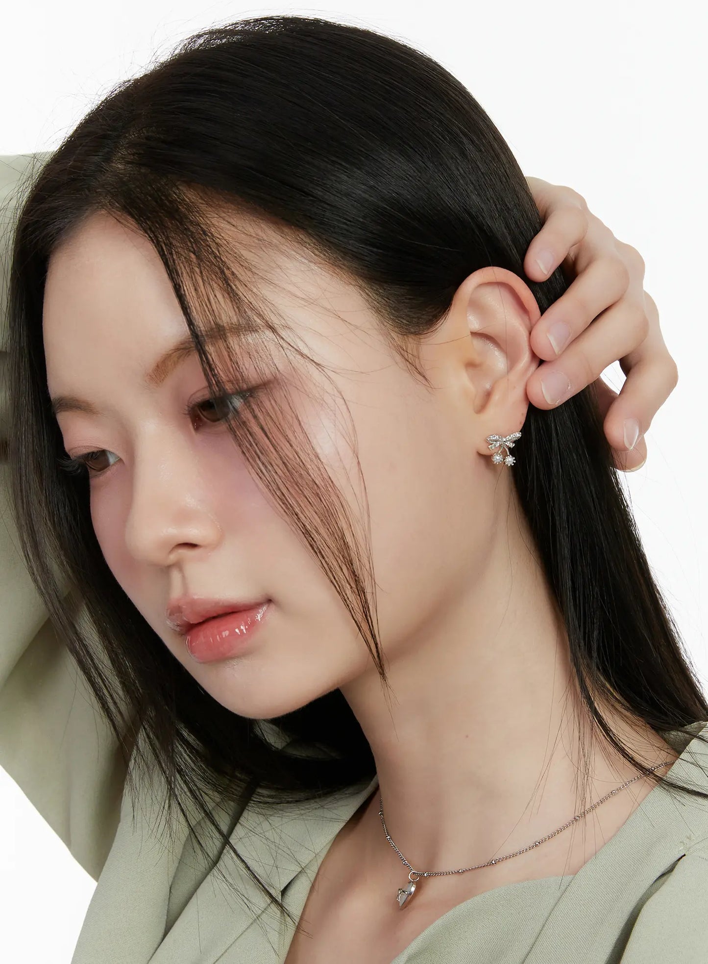 Bow Drop Earrings F502