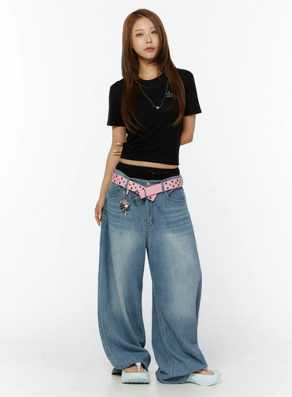 Aela Summer Wide Leg Jeans CY521