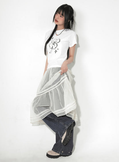 Clover Graphic Crop Top CF518