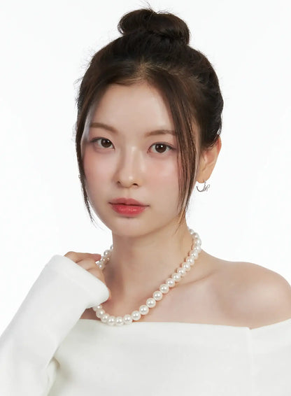 Basic Faux-Pearls Necklace IN510