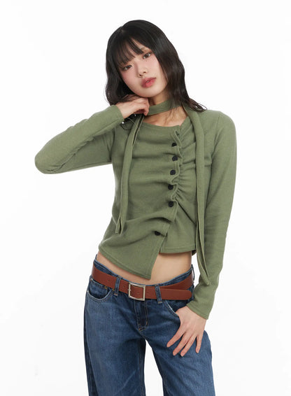 Chic Ruffle Cardigan CD531