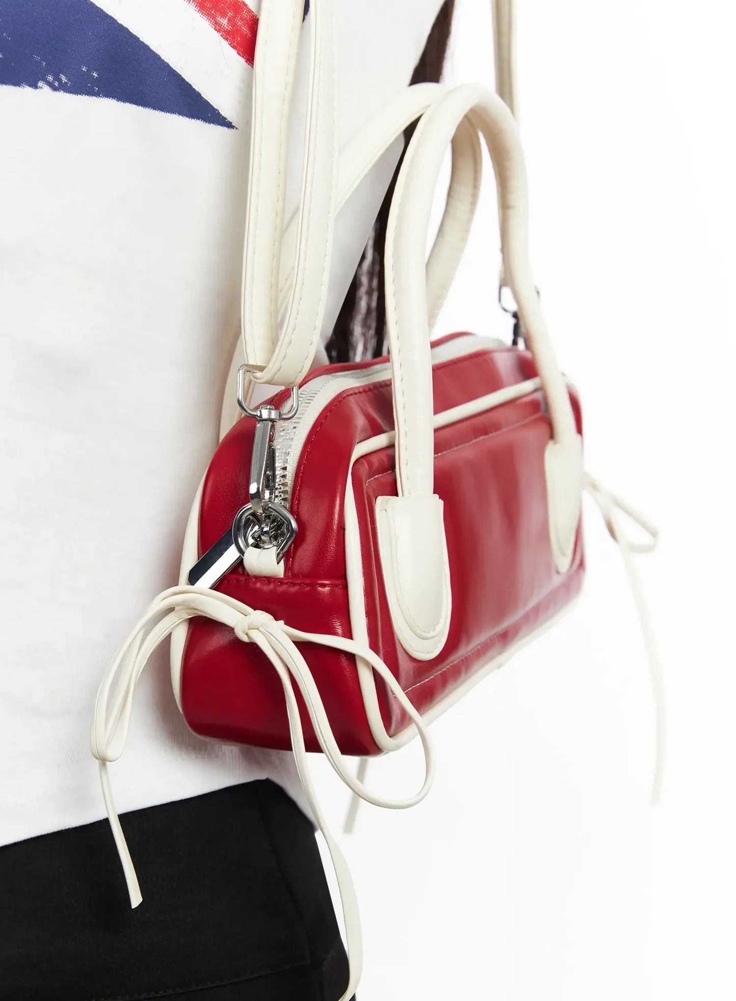 Bicolor Contrast Square Tote Bag IM530