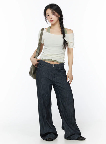 Aomi Wide Leg Jeans CY522
