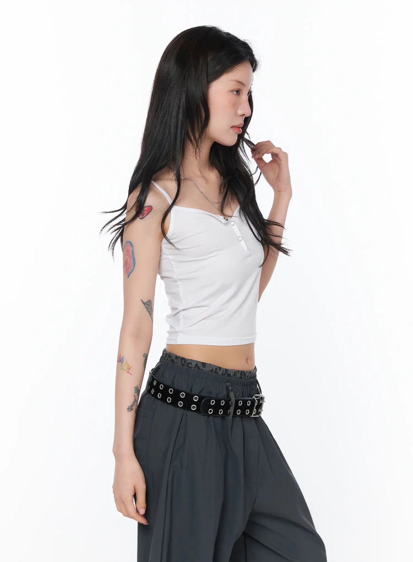 Classic Buttoned Cami Tank CA527