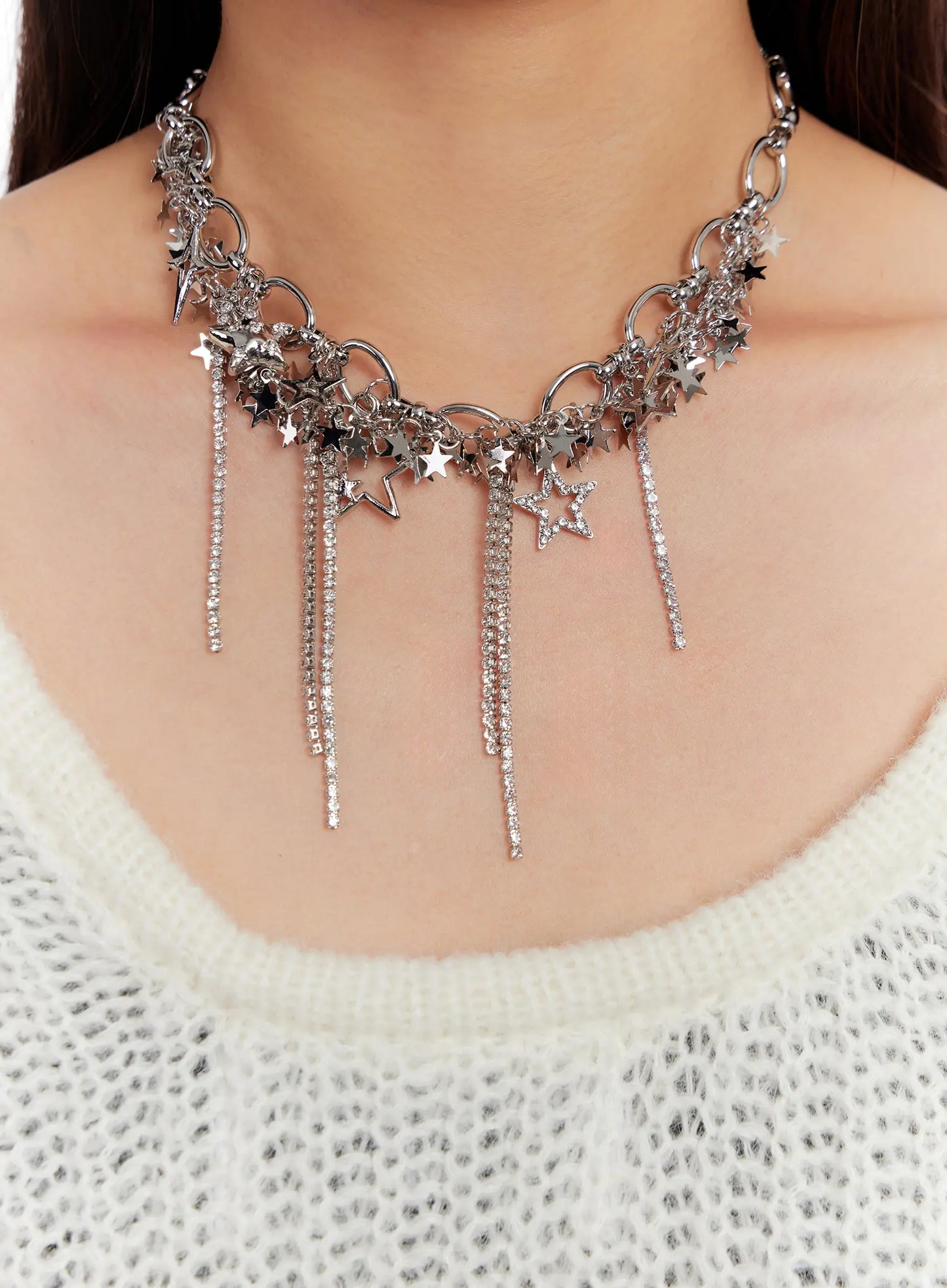 Chunky Starlit Chain Necklace IO527