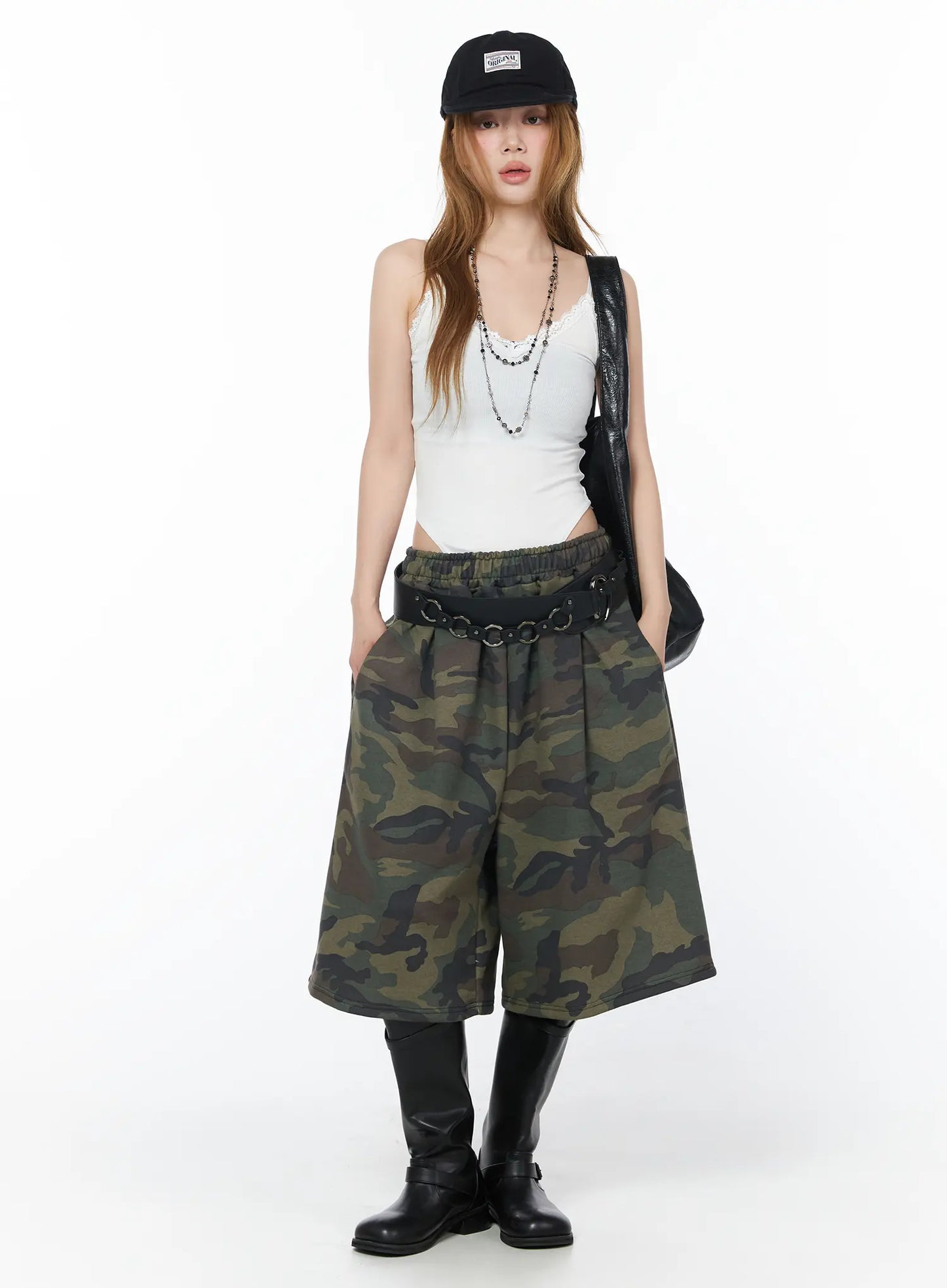 Camouflage Patterned Bermuda Shorts CY508