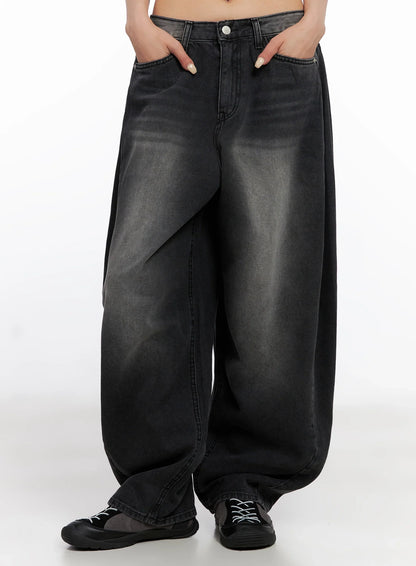 Ayra Dark Washed Baggy Jeans IS508
