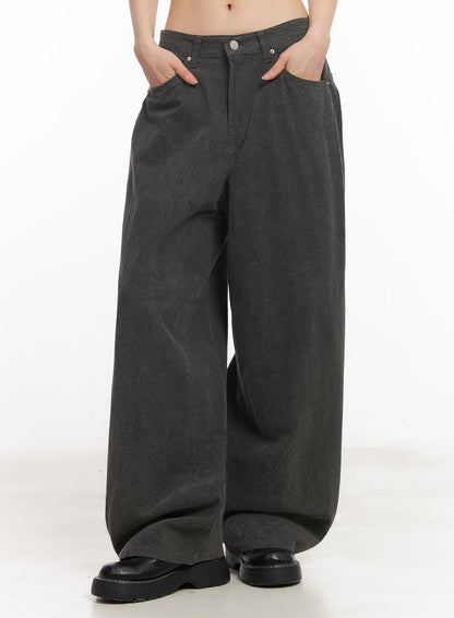 Classic Cotton Wide-Leg Pants IY529