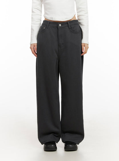 Classic Wide-Fit Cotton Pants ID431