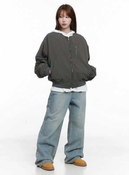 Casual Zip-Up Bomber Jacket CS501