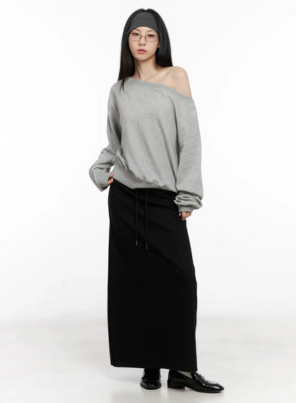 Classic Black Maxi Skirt CG522