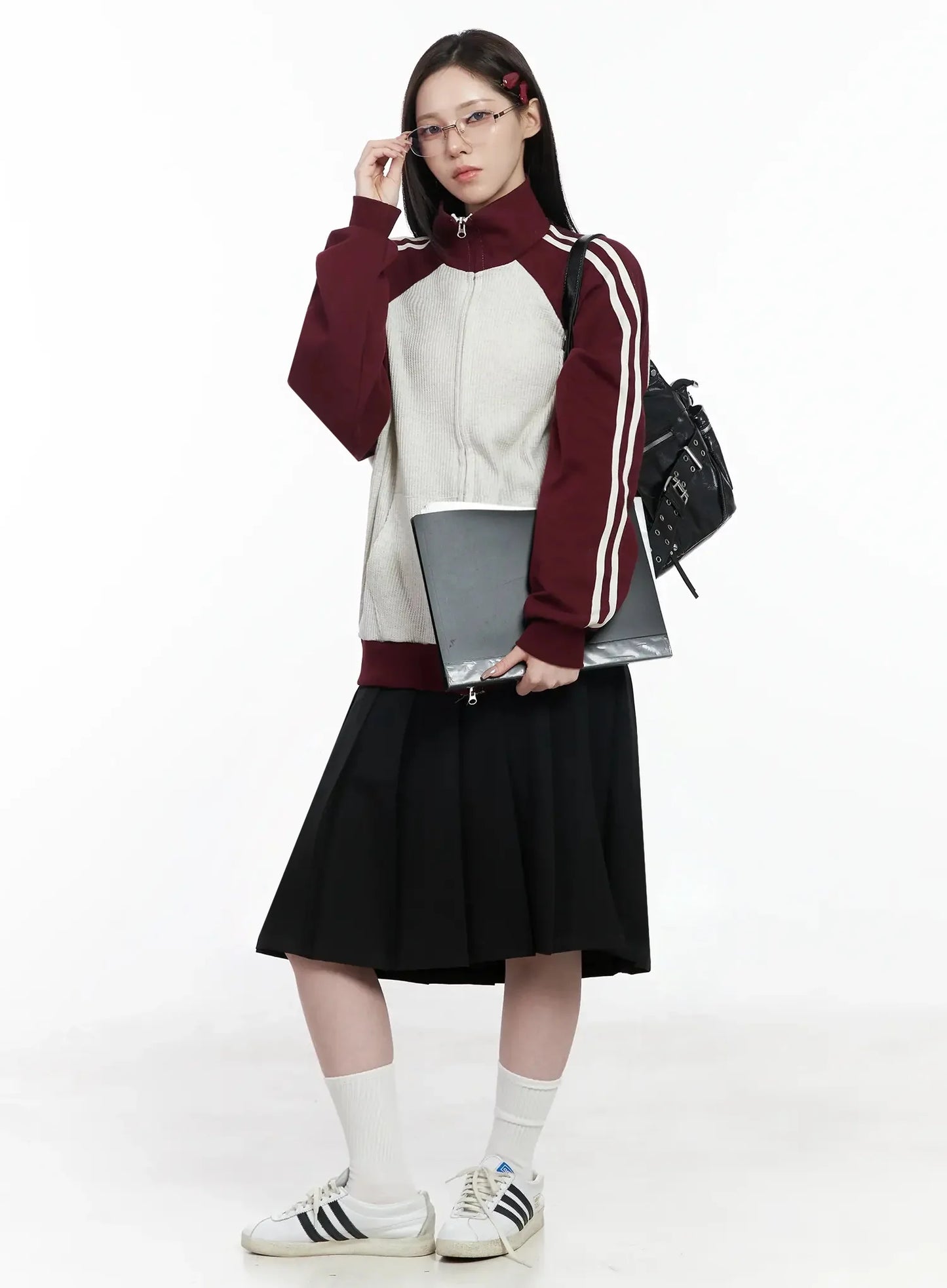Basic Pleated Midi Skirt IF502