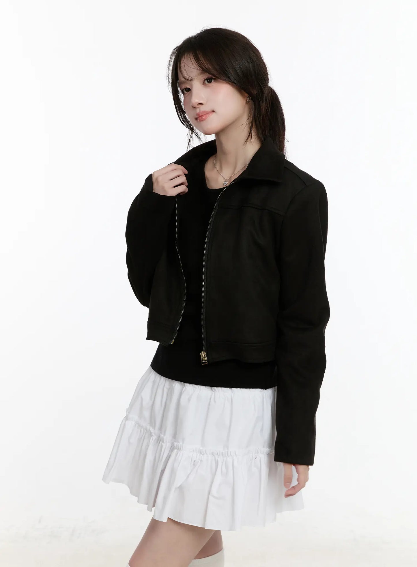 Chic Suede Zip-Up Jacket CM505