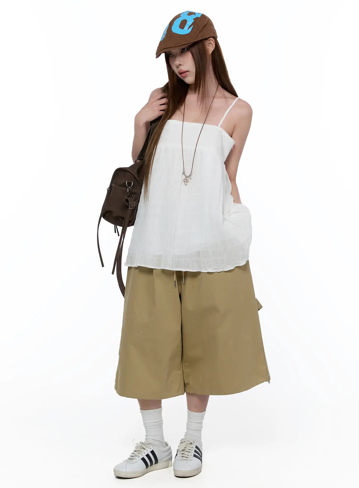 Casual Loose Shirred Cami Top CA520