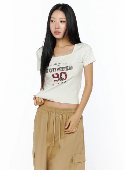 Casual Graphic Crop Top CU515