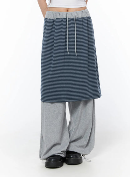 Casual Striped Skirt Pants CY529