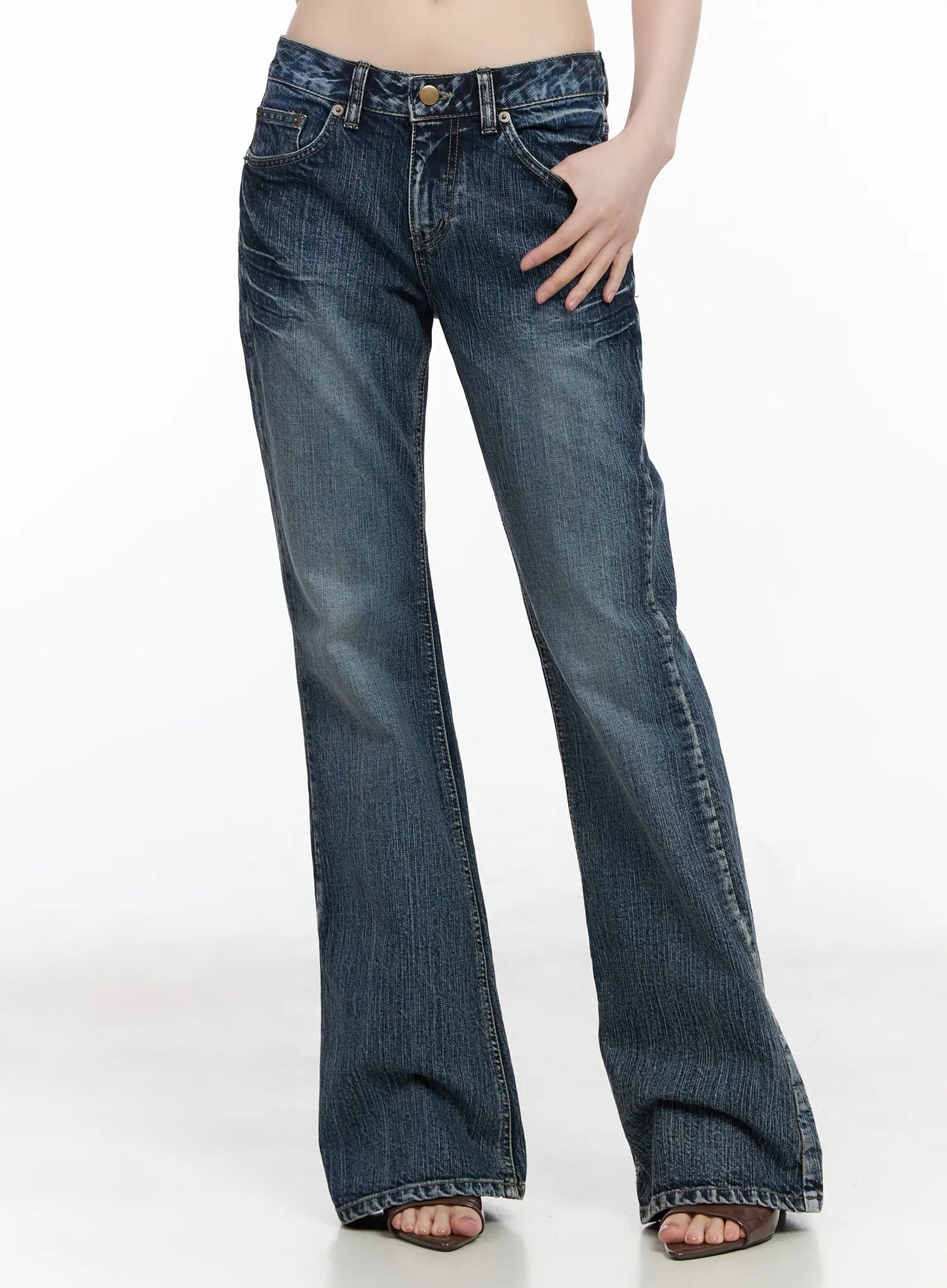 Carey Vintage Washed Bootcut Flared Jeans CM526