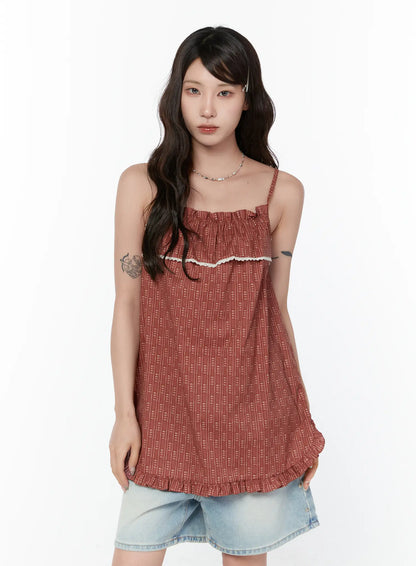 Bohemian Ruffle Sleeveless Top CY515