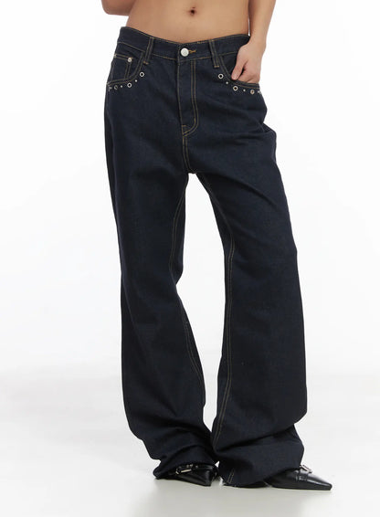 Bunn Non-Fade Eyelet Bootcut Jeans CJ512