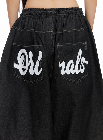 Ayra Graphic Baggy Jeans IO516