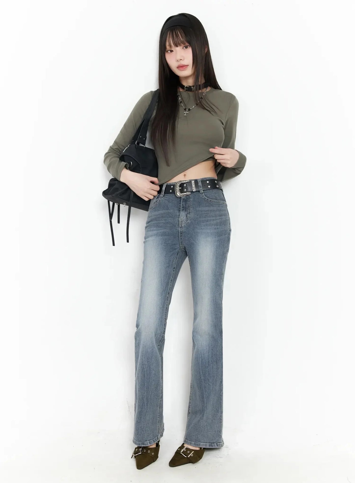 Chlo High-Rise Bootcut Jeans IM523