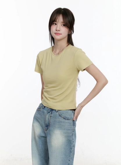 Basic U-Neck Short Sleeve Tee CM505