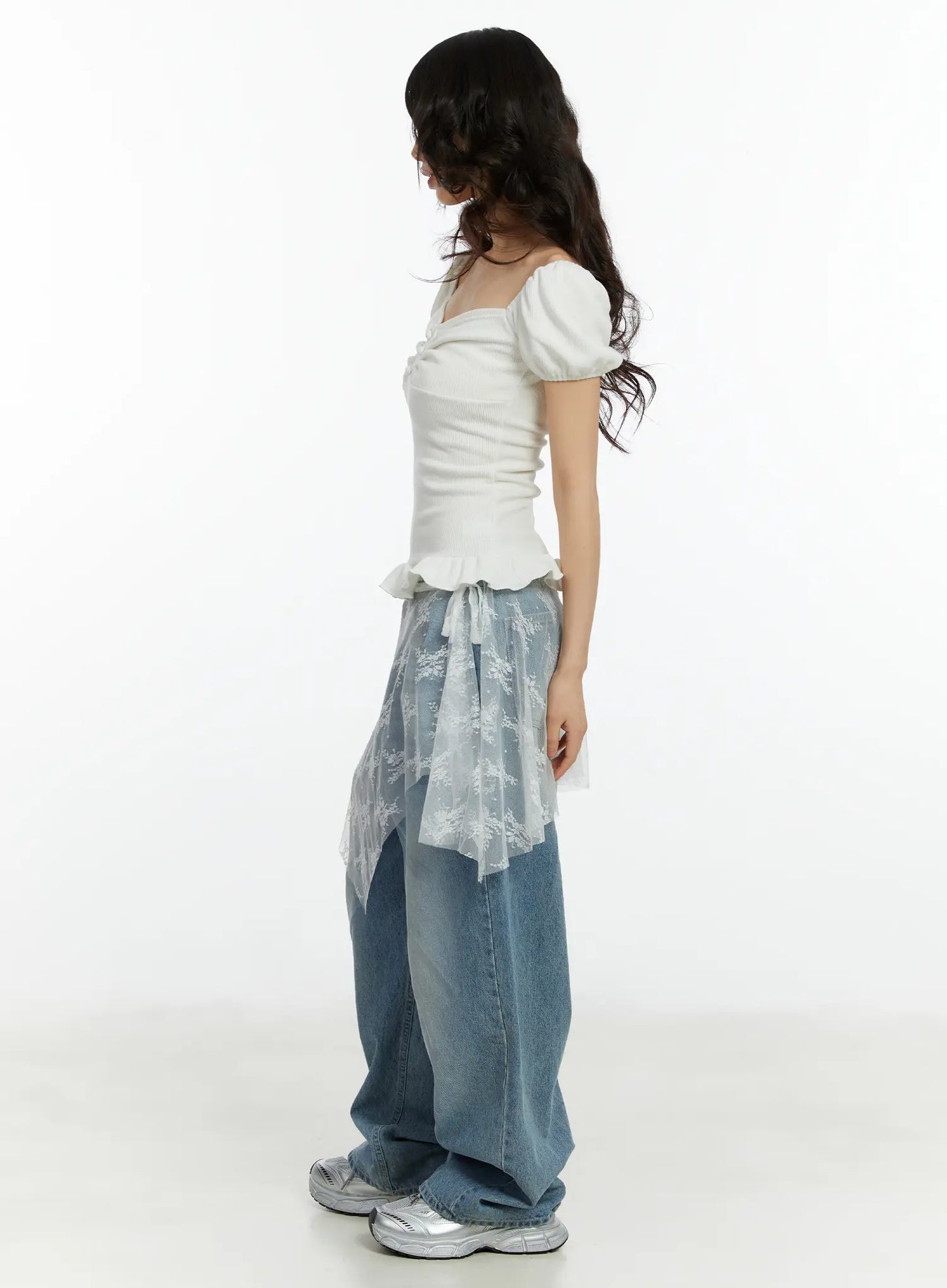 Alaiya Washed Baggy Jeans CF510