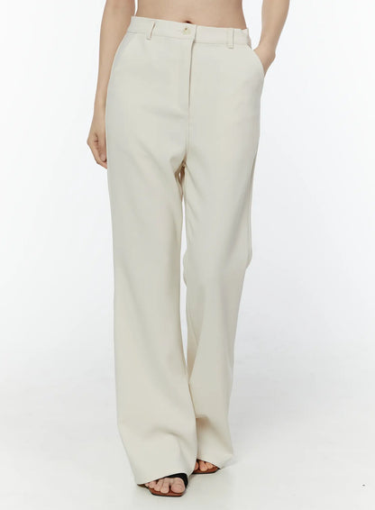 Basic Stretch Bootcut Slacks IU503