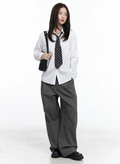Classic Long Sleeve Button-Up Shirt CN519