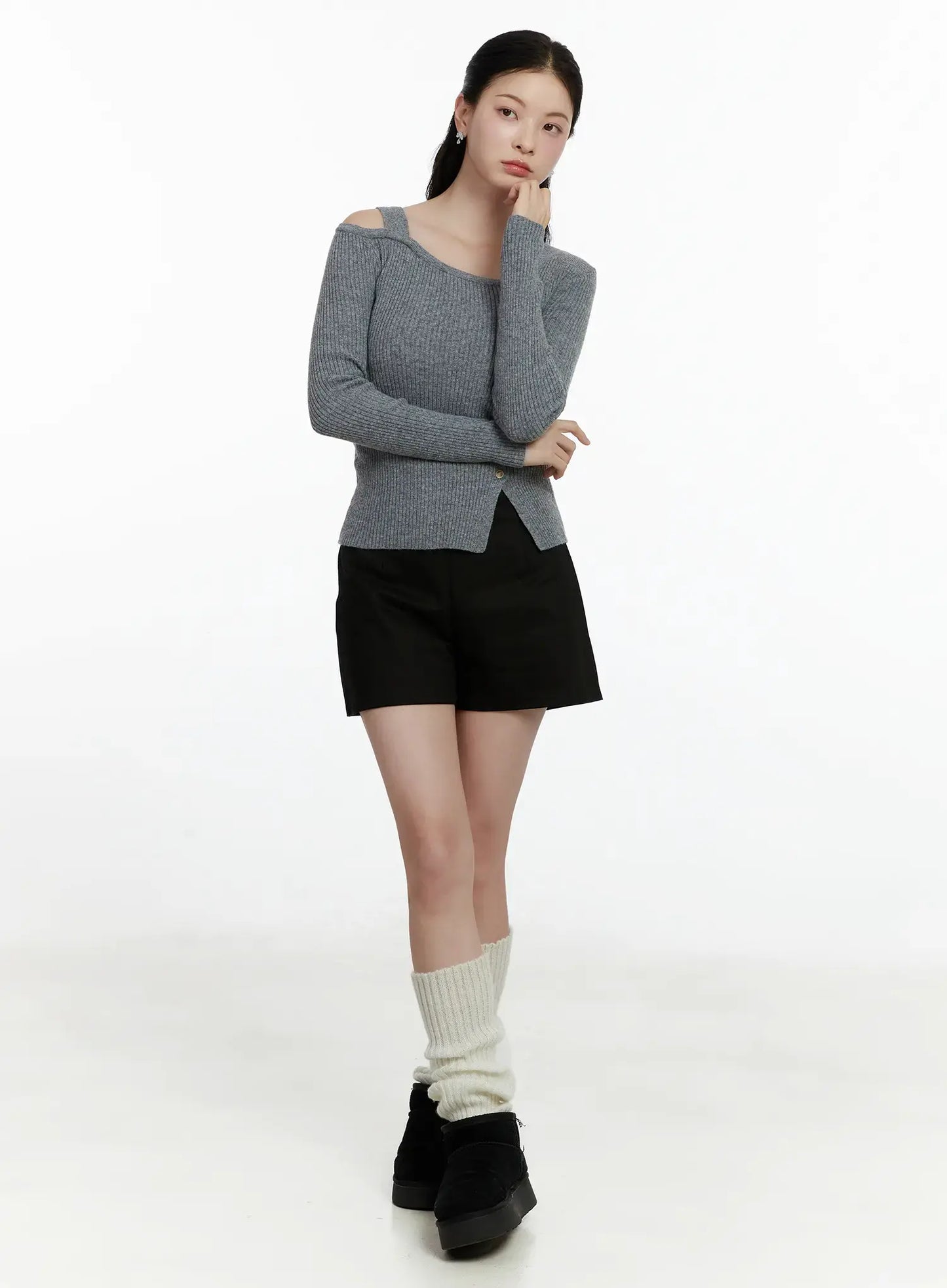 Classic High-Waist Cotton Short F502