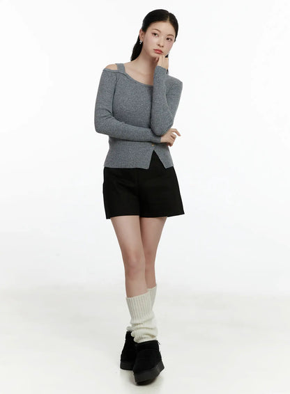 Classic High-Waist Cotton Short F502