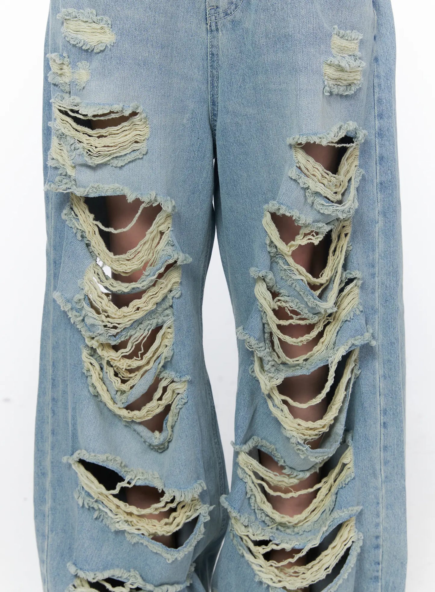 Clementine Distressed Wide Leg Jeans CA528