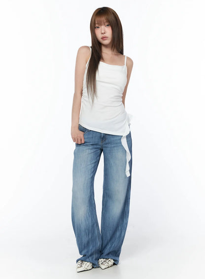 Asymmetrical Ruched Sleeveless Top CY529