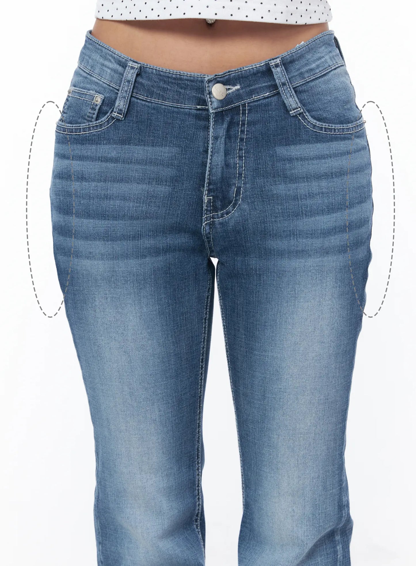 Alva Hip-Pad Low Rise Bootcut Jeans CU501