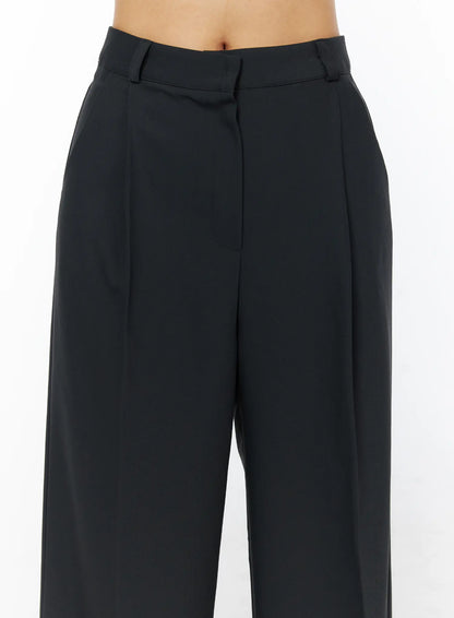 Basic Pintuck Wide Slacks CU522
