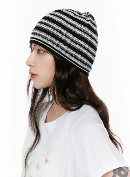 Casual Striped Knit Beanie CY514