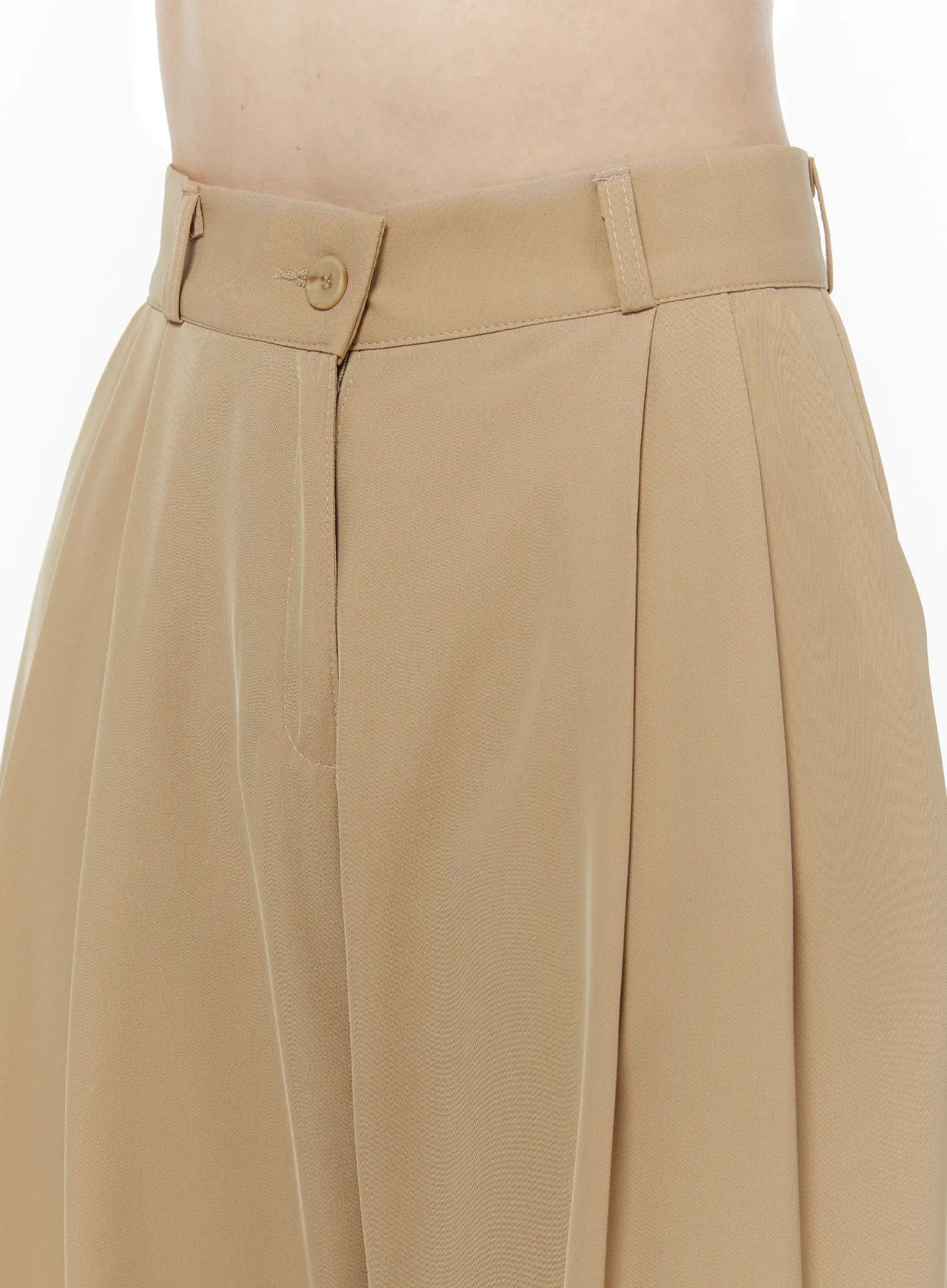 Classic High-Waist Pintuck Slacks IU503