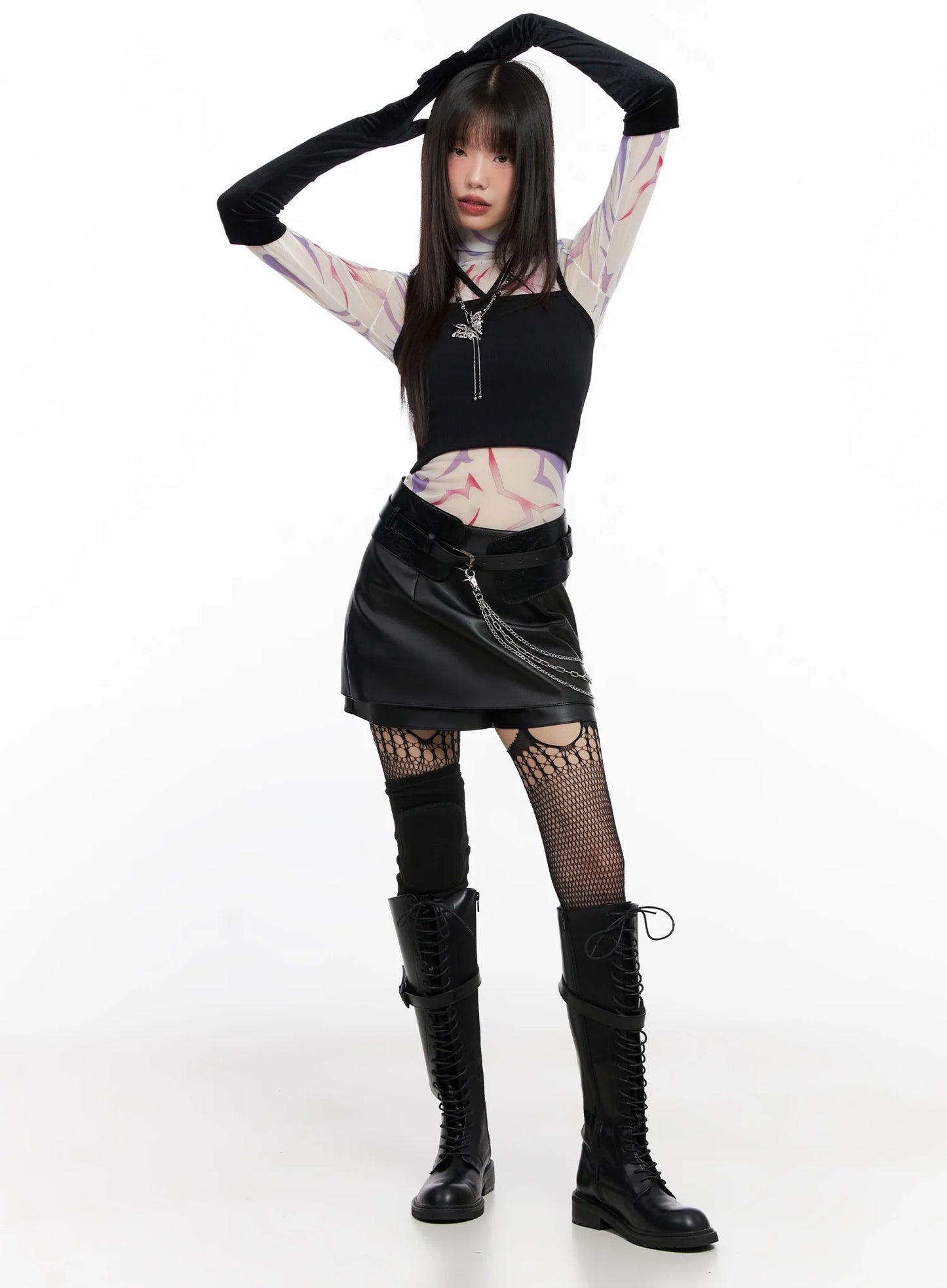 Chic Velvet Long Gloves IN507