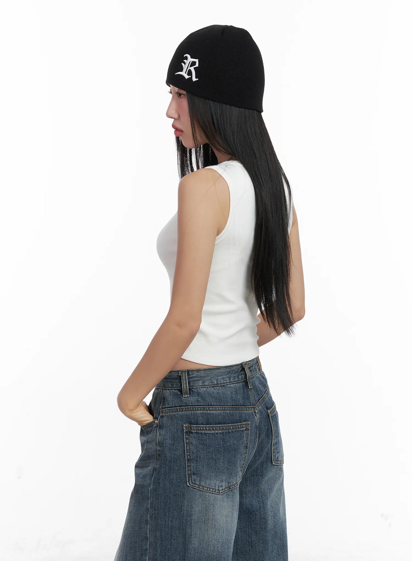 Basic Ribbed Crop Tank Top CN528