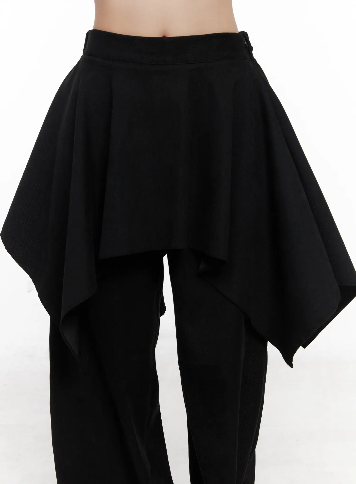 Asymmetric Layered Skirt Pants CN514