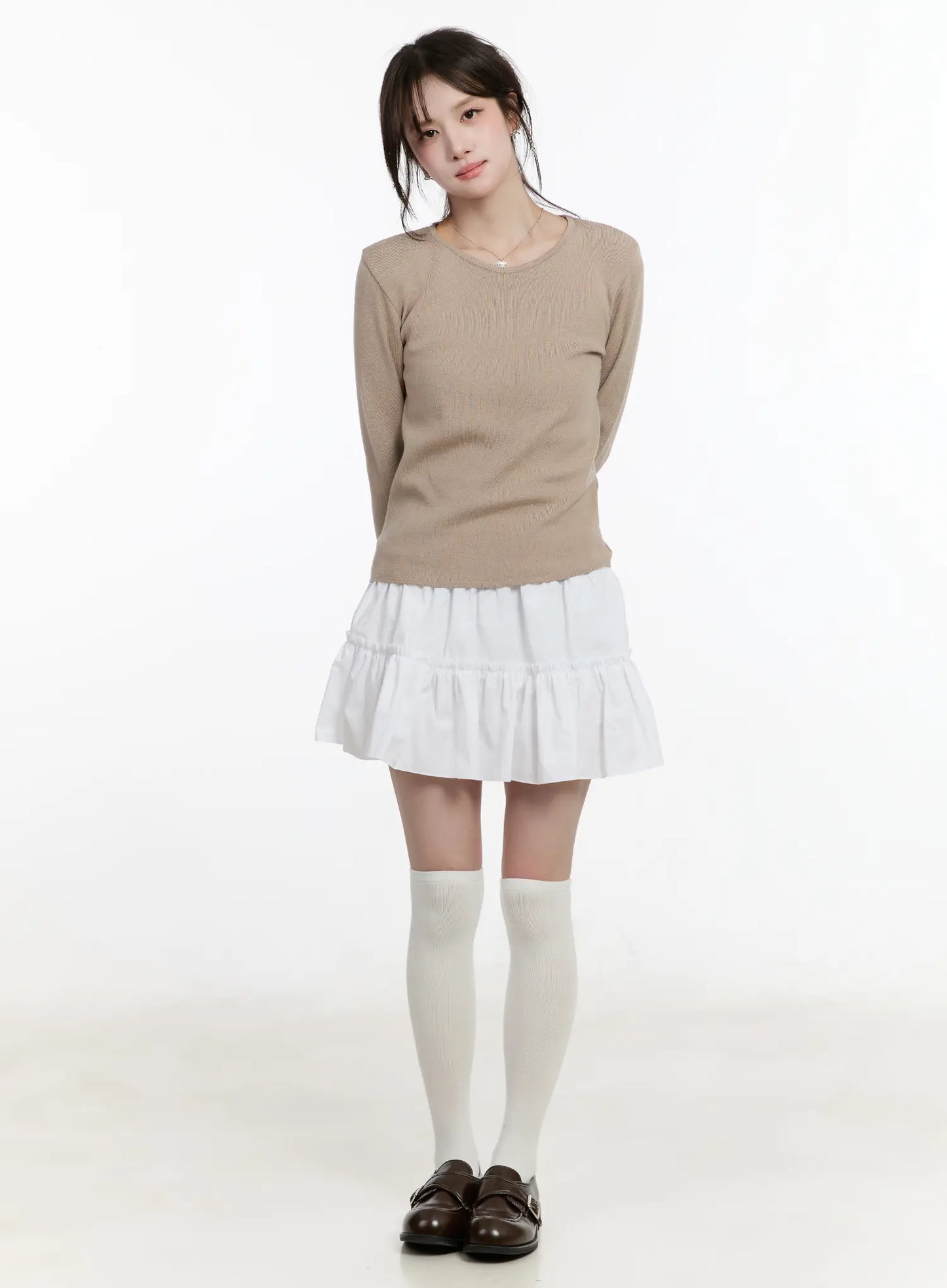 Basic Round Neck Long Sleeve Top CM505