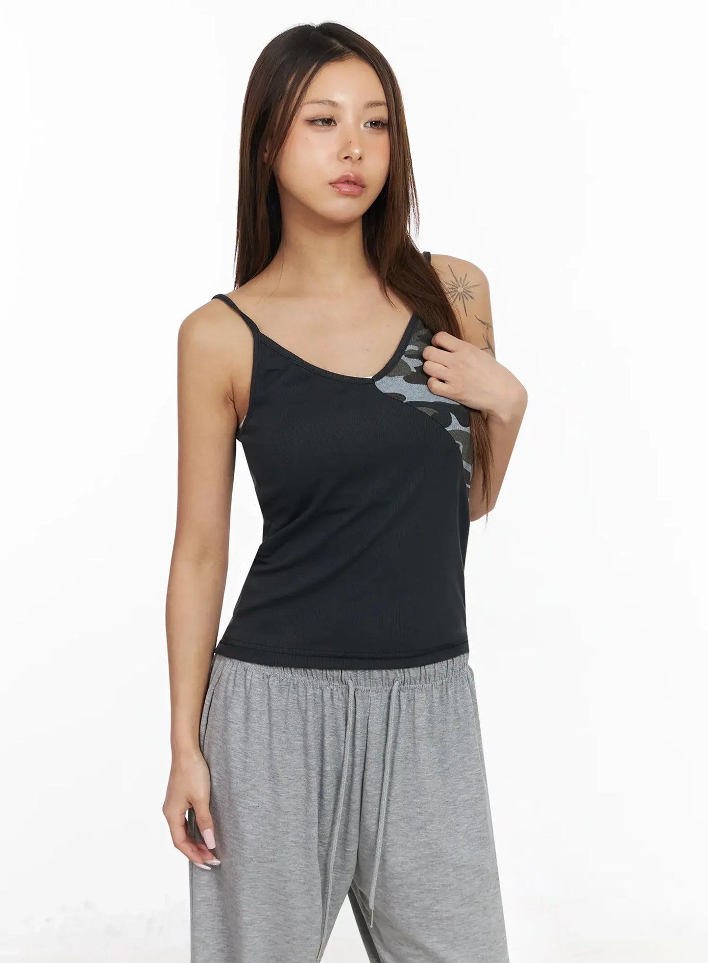 Camo Accent Cami Top IY515