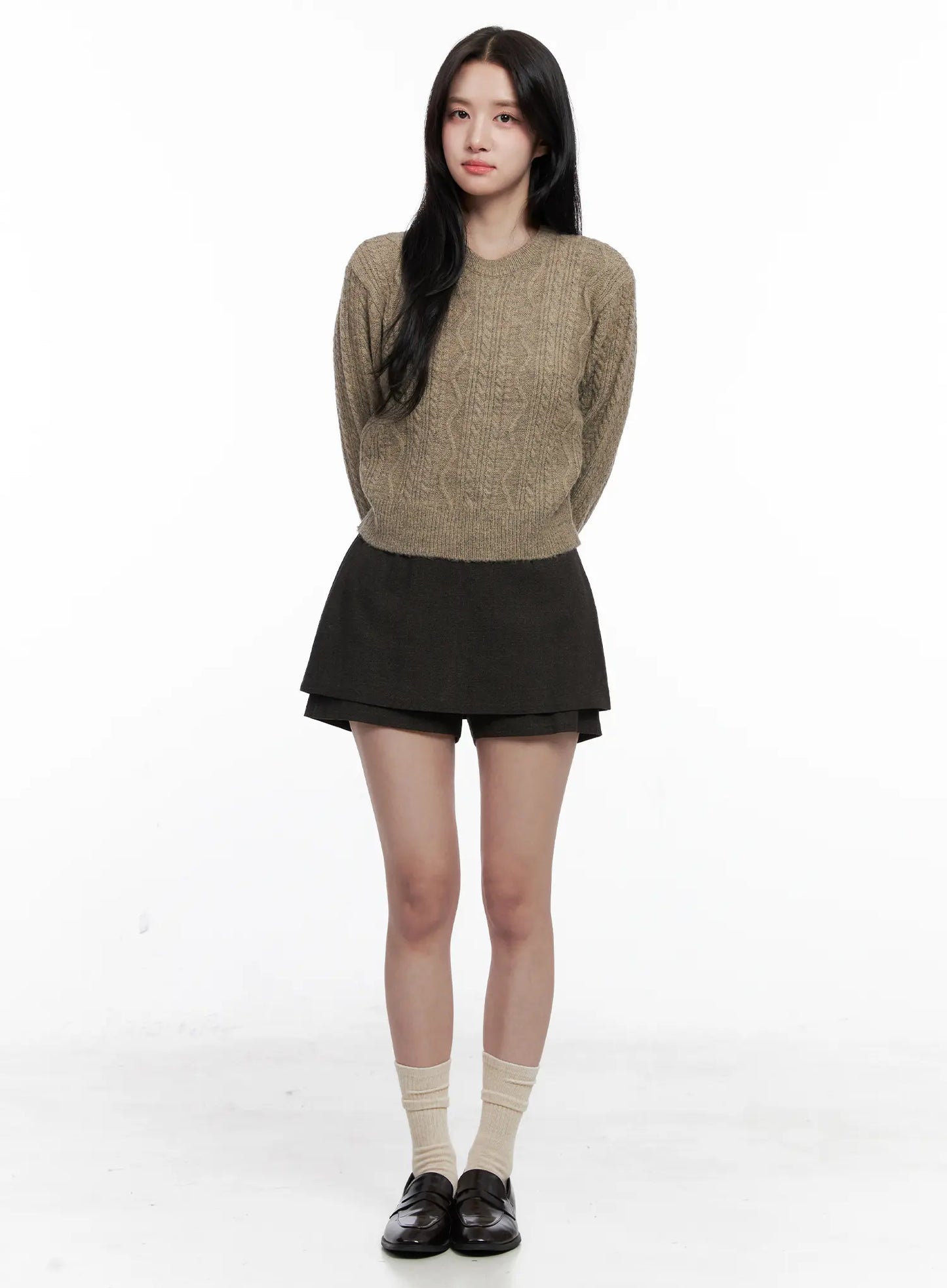 Cable Knit Crop Knit Top CO524